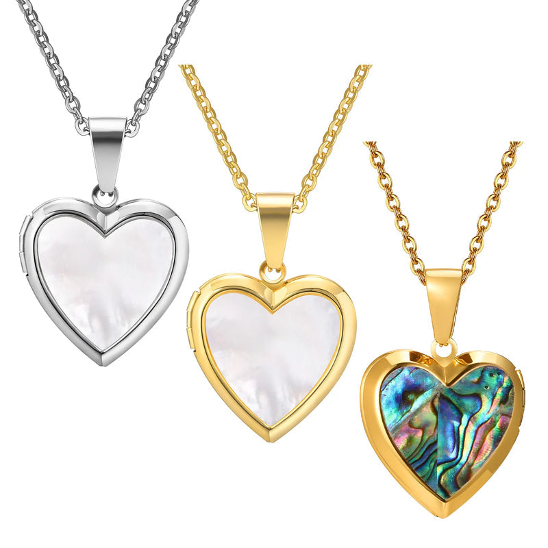 Open Heart Locket Necklace
