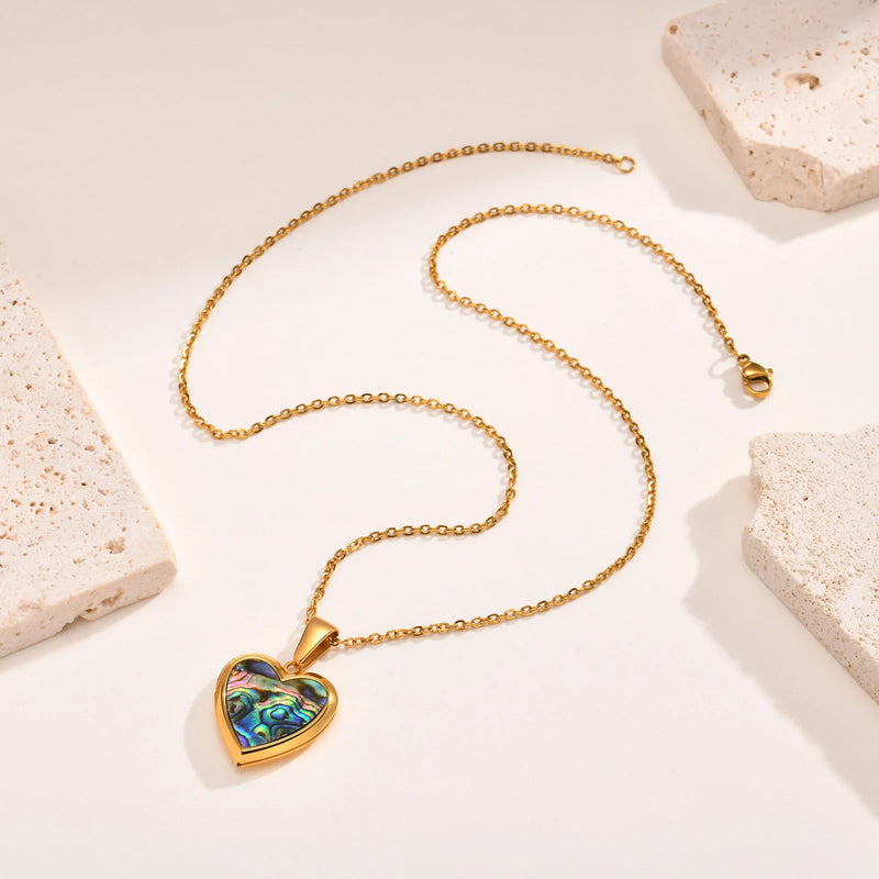 Open Heart Locket Necklace