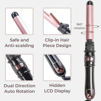 Cetosy™ Pro Auto Rotating Curling Iron | Dual-Direction