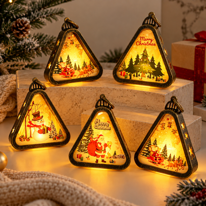 Vintage Triangle Black LED Christmas Night Light LD72