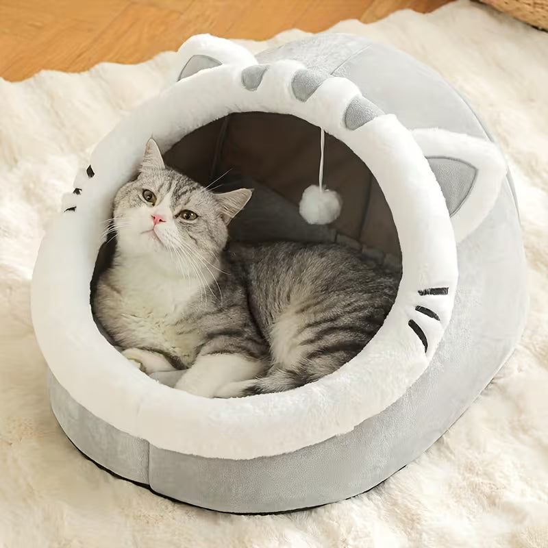 Cozy 4 Season Universal Soft Plush Cat & Dog - Pet House Bed