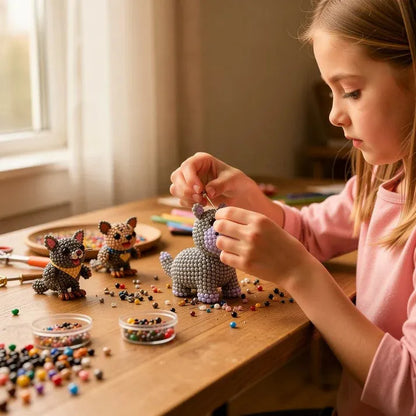 Cute Mini 3D Beaded Animal DIY Kit – Craft Your Own Forest Friends!