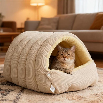 Cozy Foldable Pet Cave Bed Pet House Bed QH5