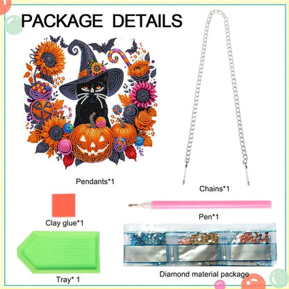 DIY Sun Catcher with Pumpkins, Candy & Flowers – Hanging Rhinestone Decor