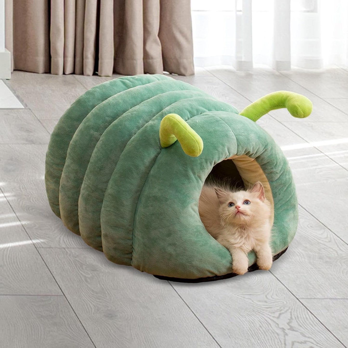 Cute Caterpillar Shape Pet House Bed QH4