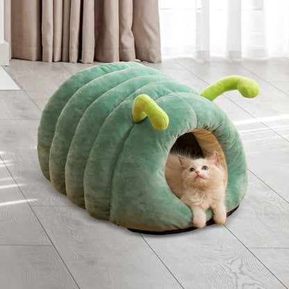 Cute Caterpillar Shape Pet House Bed QH4