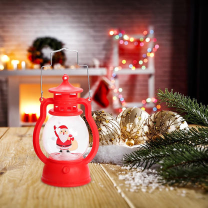 Portable LED Red Christmas Tree Lantern Indoor Decor LD68