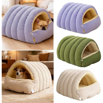 Cozy Foldable Pet Cave Bed Pet House Bed QH5