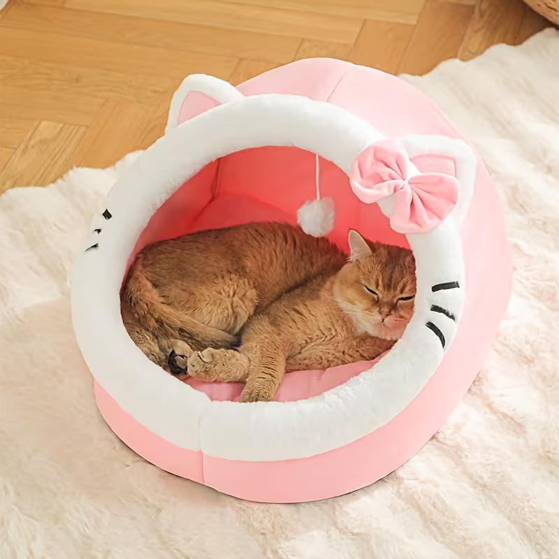 Cozy 4 Season Universal Soft Plush Cat & Dog - Pet House Bed