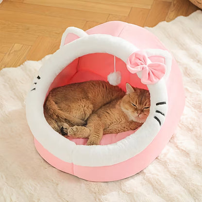Cozy 4 Season Universal Soft Plush Cat & Dog - Pet House Bed