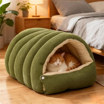 Cozy Foldable Pet Cave Bed Pet House Bed QH5
