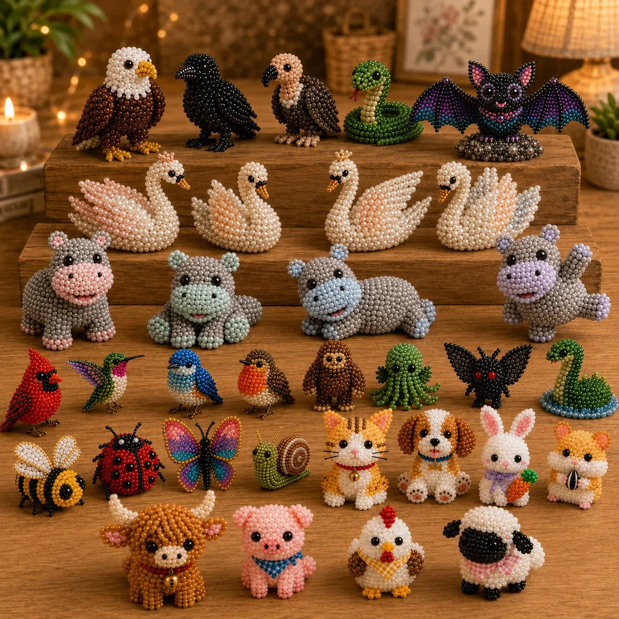 Cute Mini 3D Beaded Animal DIY Kit – Craft Your Own Forest Friends!