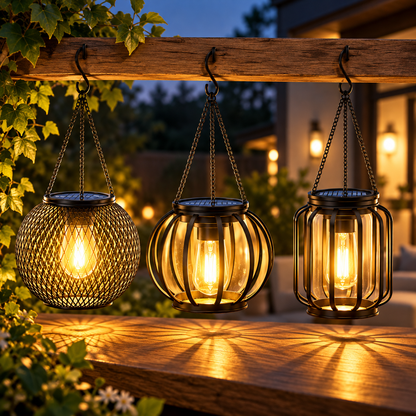 Solar Lantern Led Light Daylight Sensor Garden Lamps Lights Outdoor LD75