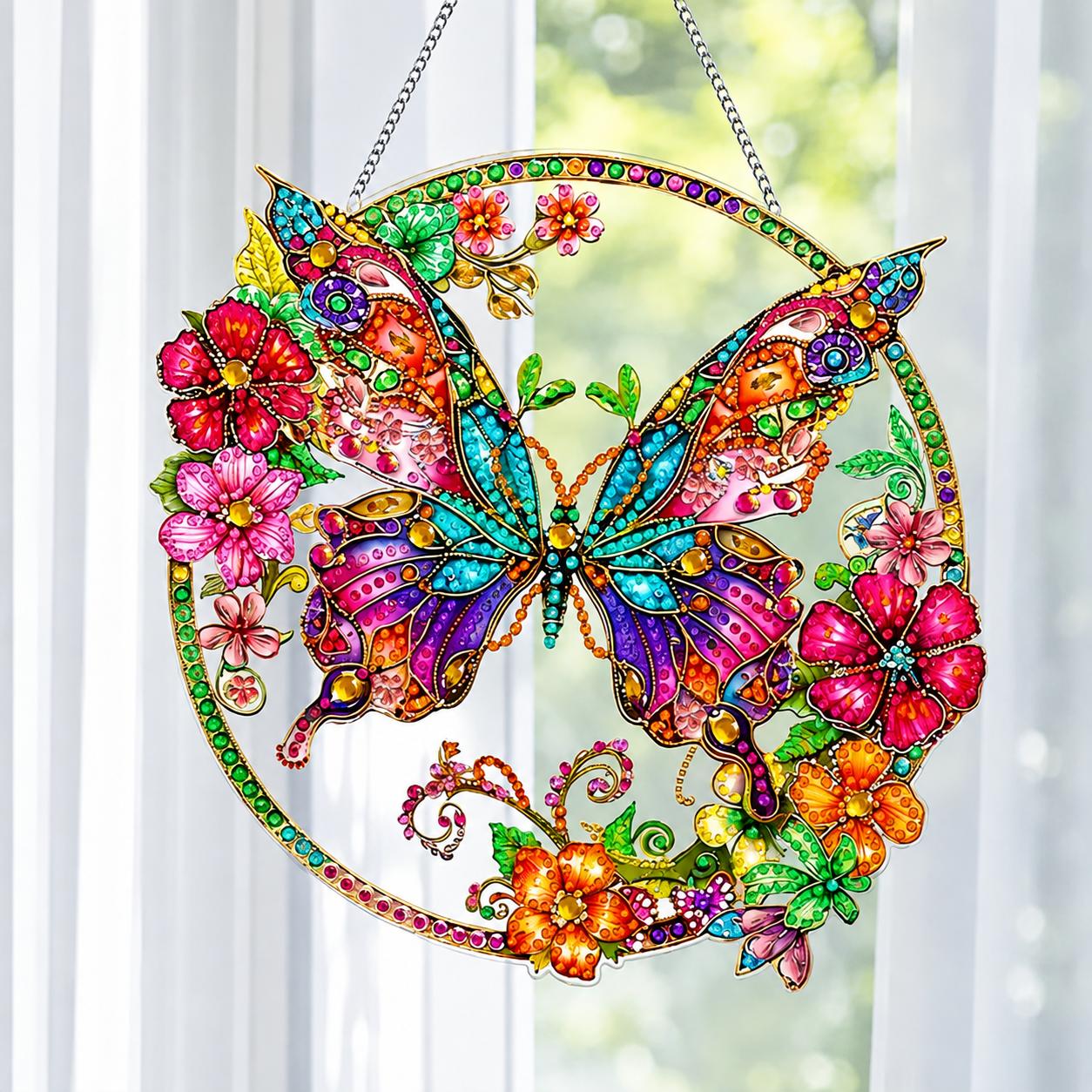 Crystal Butterfly Wreath DIY Diamond Painting Kit CELD30