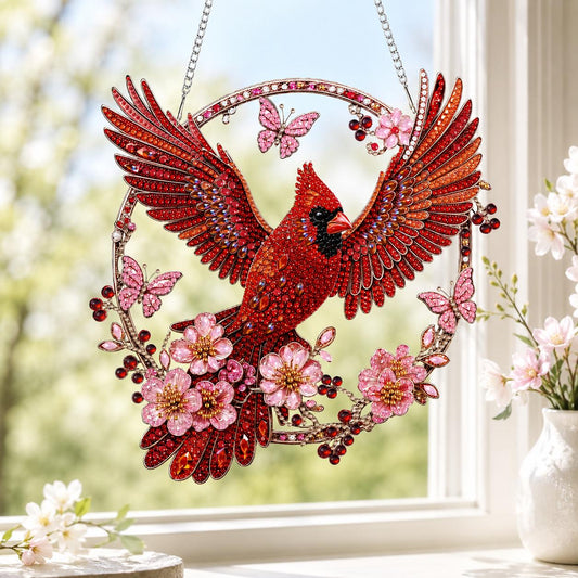 Butterfly & Flying Cardinal DIY Diamond Painting Kit CELD38