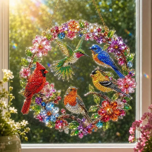 Songbirds & Flowers DIY Diamond Painting Kit CELD48