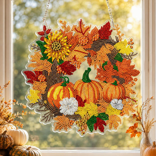 Autumn Sunflower & Pumpkin DIY Diamond Painting Kit CELD52