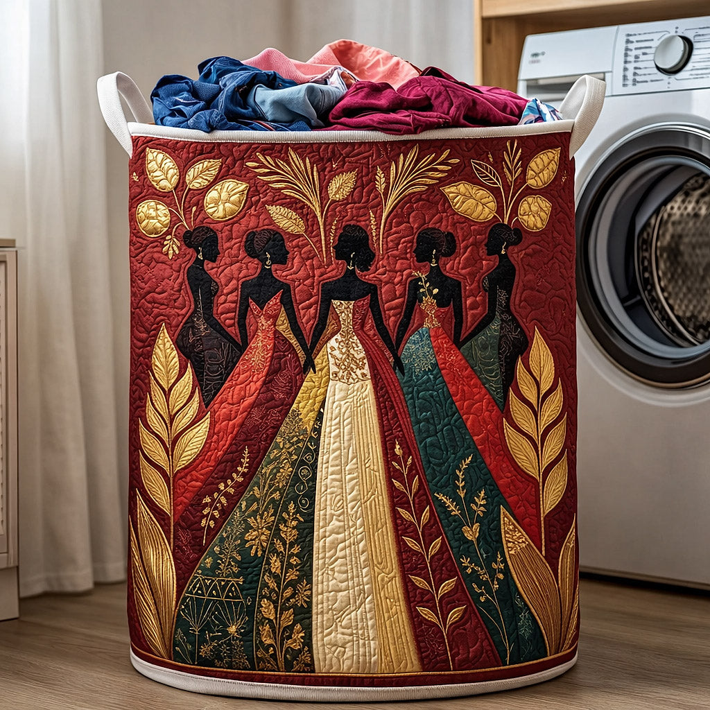 African Heritage Quilted Laundry Basket CEEM14