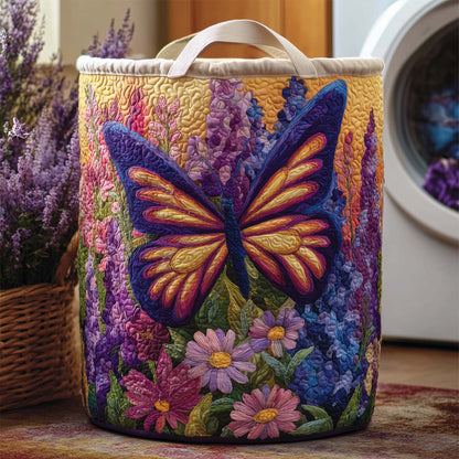 Violet Wings Quilted Laundry Basket CEEM16