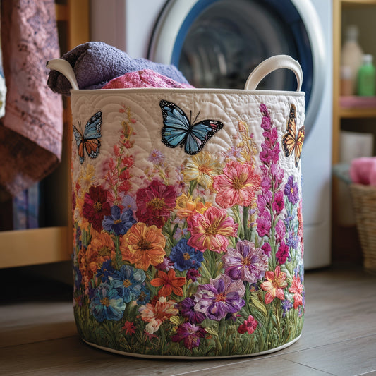 Butterfly Heaven Quilted Laundry Basket CEEM17