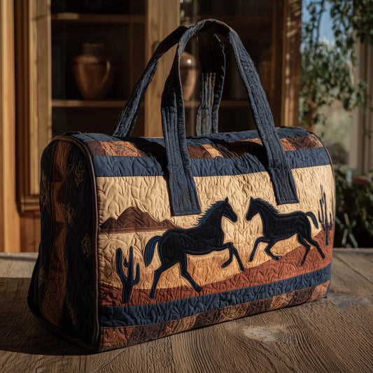 Southwestern Horse Quilted Duffle Bag EM01