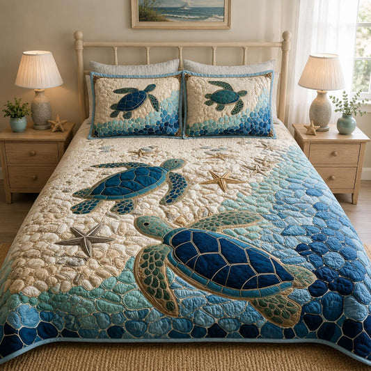 Turtle Haven Quilted Bedding Set CELD12