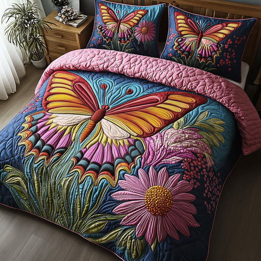 Butterfly Haven Quilted Bedding Set CELD19
