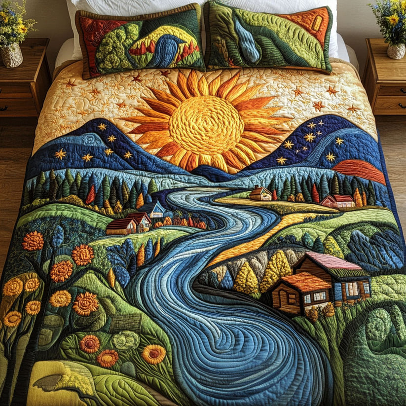 Gilded Slopes Quilted Bedding Set CELD22