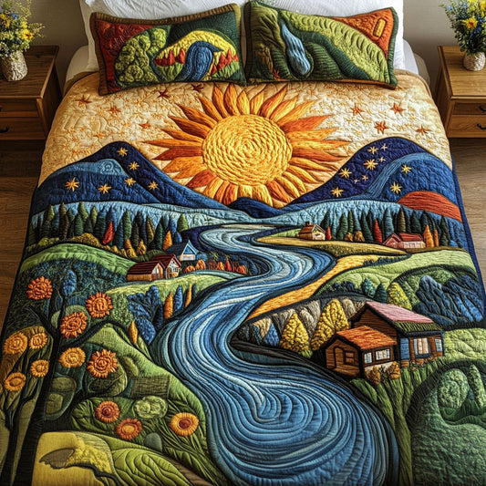 Gilded Slopes Quilted Bedding Set CELD22