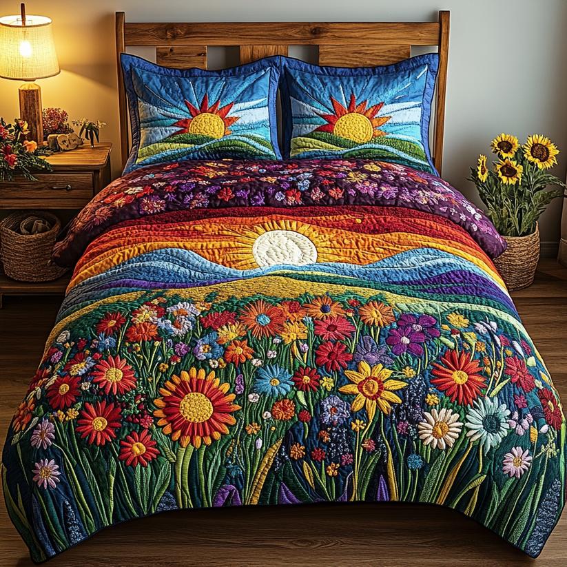 Mountain Blooms Quilted Bedding Set CELD25