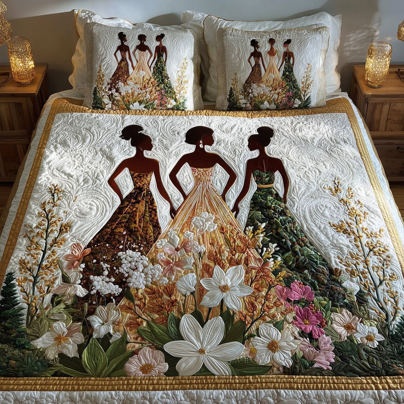 Golden Queens Quilted Bedding Set CELD30