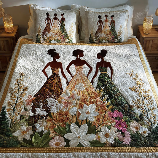 Golden Queens Quilted Bedding Set CELD30