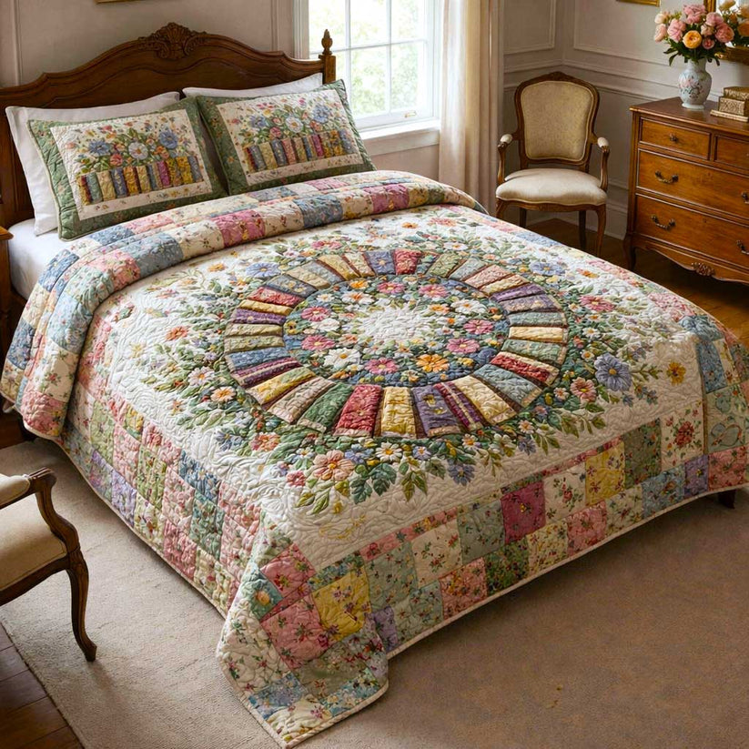 Wildflower Books Quilted Bedding Set CELD33