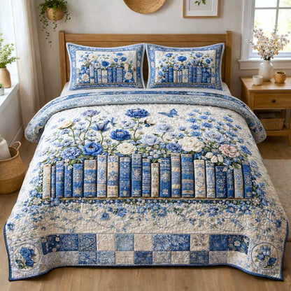 Blooming Books Quilted Bedding Set CELD34