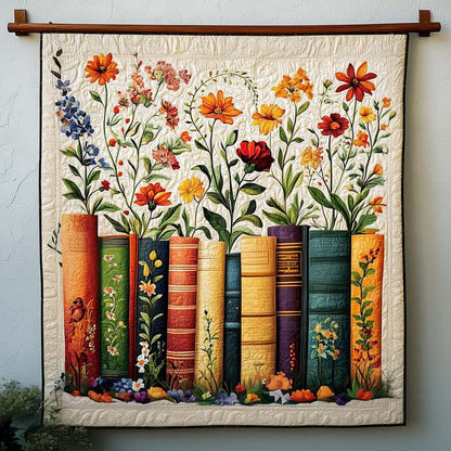Garden of Books Quilted Blanket CELD09