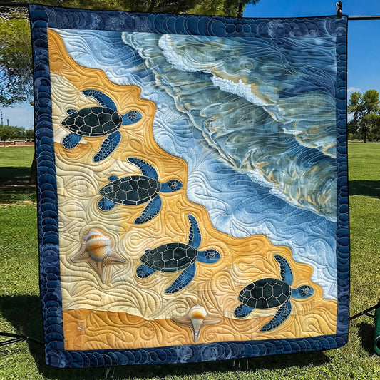Sea Turtle Quilted Blanket CELD10