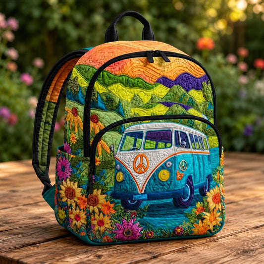 Hippie Van Mountain Quilted Backpack CELD02