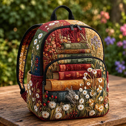 Patchwork Book Quilted Backpack CELD04
