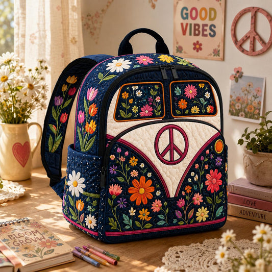 Floral Quilted Backpack CELD09