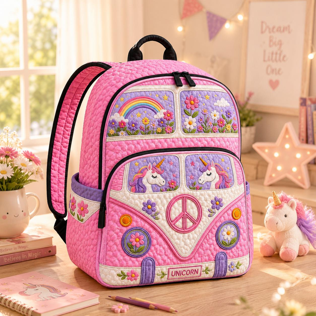 Unicorn Quilted Backpack CELD11