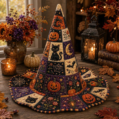 Cozy Autumn Farmhouse Quilted Halloween Hat CELD23
