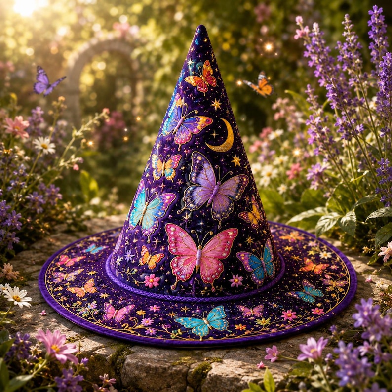 Enchanted Butterfly Quilted Halloween Hat CELD26