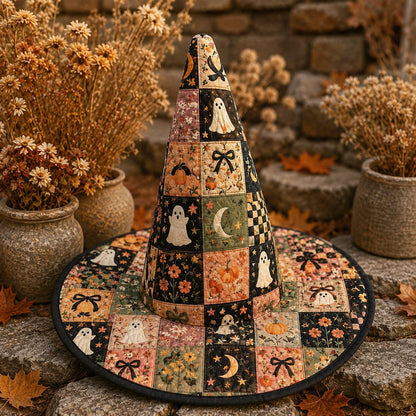 Vintage Halloween Patchwork Quilted Halloween Hat CELD29
