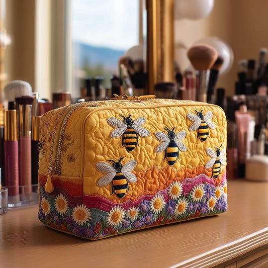Bee Haven Quilted Makeup Bag CELD06