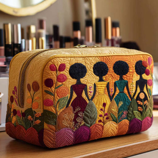 Flower & Women Art Quilted Makeup Bag CELD08