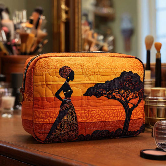 African Art Quilted Makeup Bag CELD09
