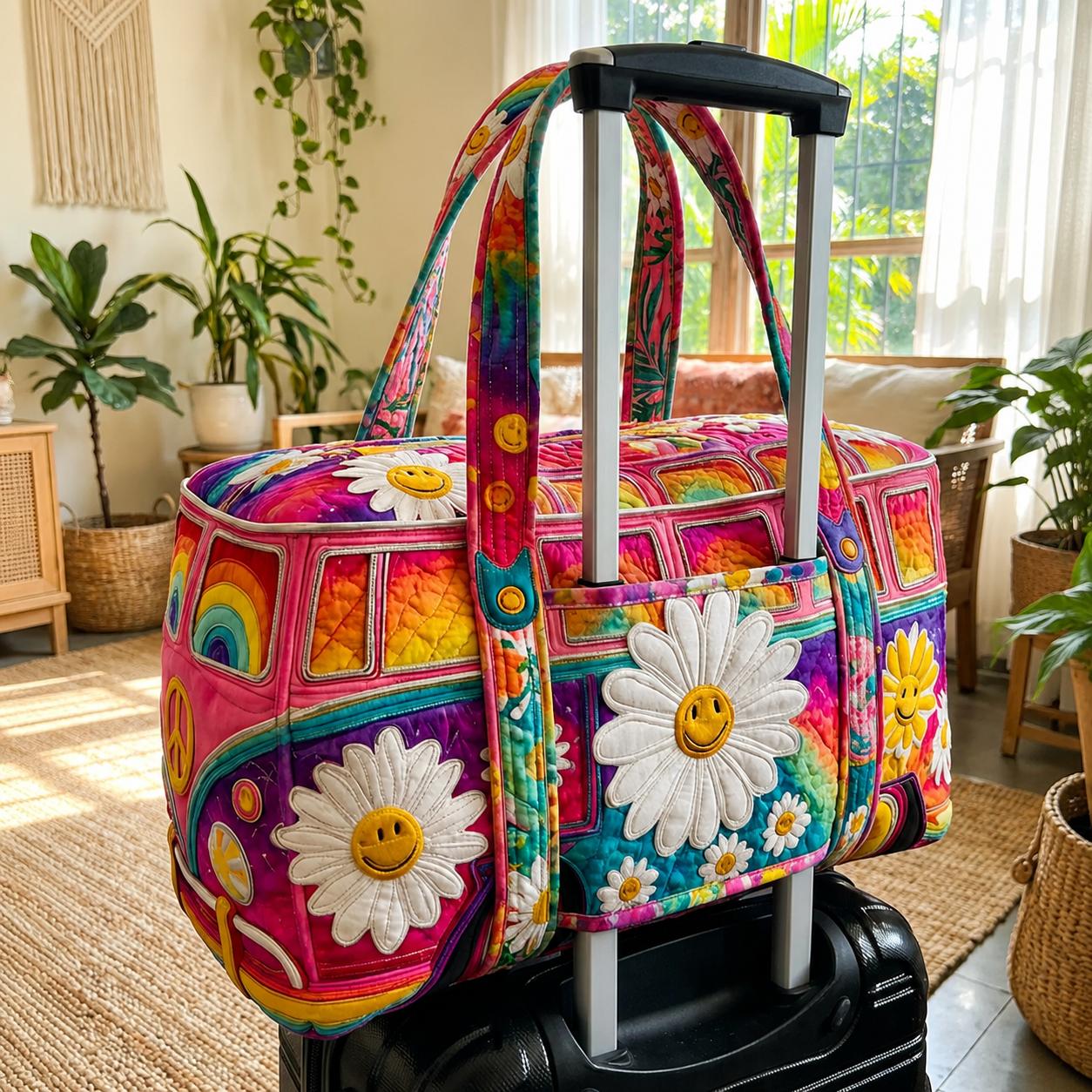 Boho Daisy Quilted Travel Bag CELD02