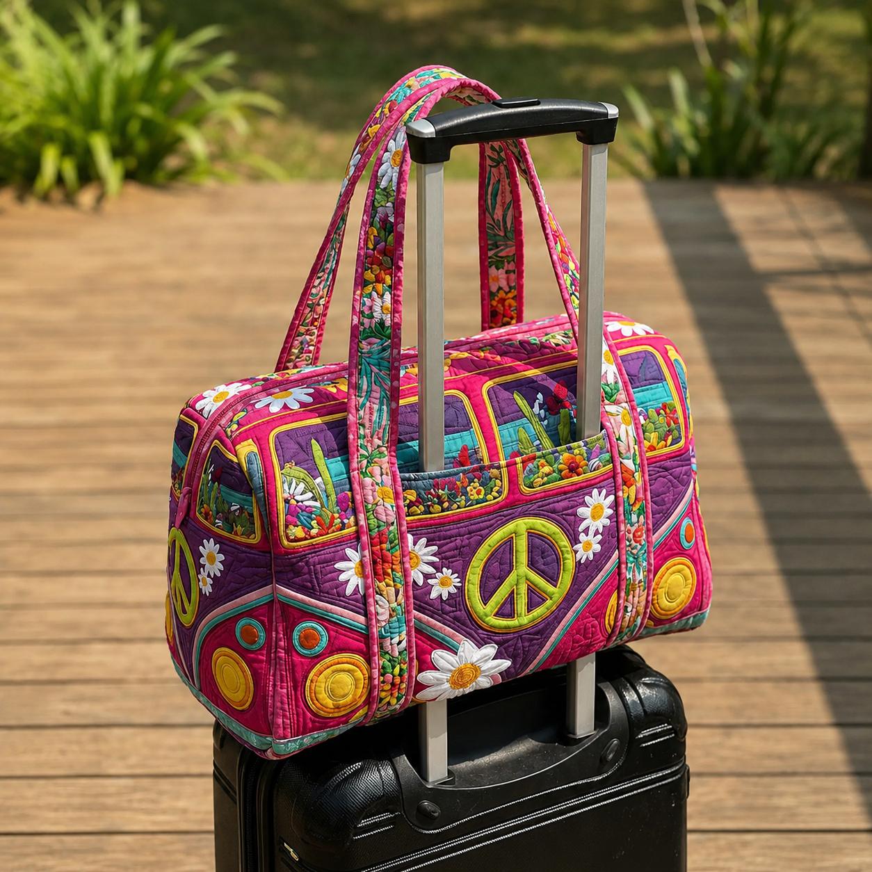 Hippie Van Quilted Travel Bag CELD05