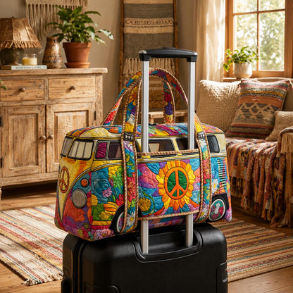 Hippie Van Peace Quilted Travel Bag CELD06