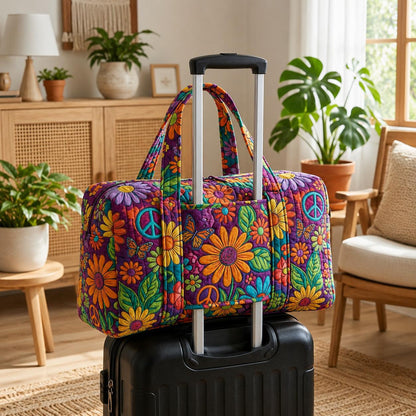 Colorful Flower Quilted Travel Bag CELD07